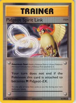 Pidgeot Spirit Link 81/108 Uncommon Evolutions Pokemon Reverse Holo Near Mint - Image 1