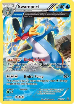 SWAMPERT (36/160) - Pokemon TCG - XY PRIMAL CLASH - Holofoil (NM) - Image 1