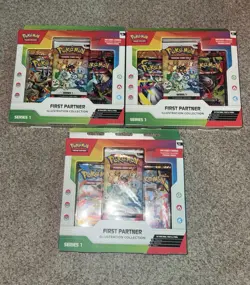 Pokemon First Partner series 1 illustration Collection - Sealed Box - Lot of 3 - Image 1