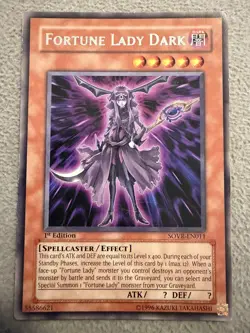 YUGIOH FORTUNE LADY DARK SOVR-EN011 RARE UNLIMITED ED - LP - Image 1