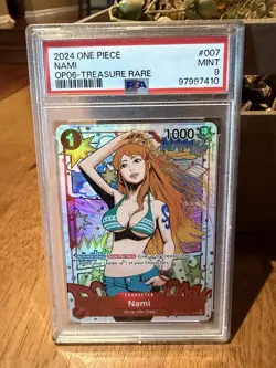 Nami 2024 One Piece OP06 Treasure Rare ST01-007 Graded PSA 9 MINT - Image 1