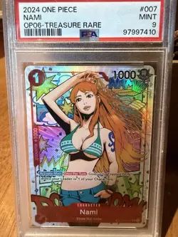 Nami 2024 One Piece OP06 Treasure Rare ST01-007 Graded PSA 9 MINT - Image 3