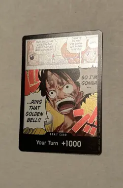 One Piece Ring That Golden Bell Luffy Don!! Don!! Regular English Card - Image 2