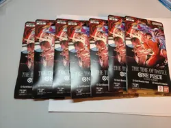 One piece Sleeved Boosters OP-16 The Time Of Battle Lot Of 7 - Image 1