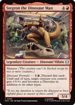 MTG Stegron the Dinosaur Man [Marvel's Spider-Man] Near Mint Magic - Image 1