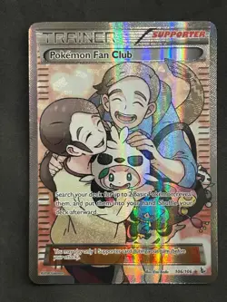 Pokemon Fan Club (106 Full Art) 106/106 Flashfire Holo NM - Image 1