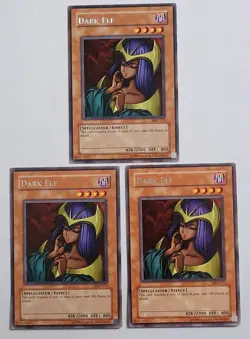 3 x YuGiOh TCG Metal Raiders MRD-113 Dark Elf Unlimited Rare LP - Image 1