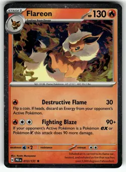 Flareon (Cosmo Promo) 013/131 Rare Prismatic Evolutions Pokemon Near Mint - Image 1