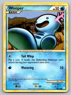 Wooper 88/123 Common HeartGold & SoulSilver Pokemon Moderately Played - Image 1