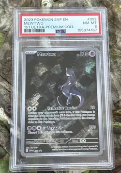 2023 POKEMON SVP EN-SV BLACK STAR PROMO #052 MEWTWO PSA 8 - Image 1