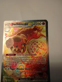 Pokemon TCG Dachsbun ex 169/142 SV07 Stellar Crown SIR Full Art Holo NM - Image 4