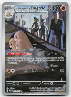 Team Rocket's Dugtrio 239/217 Ascended Heroes Illustration Rare Pokemon TCG NM - Image 1