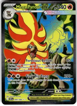 Mega Pyroar ex 099/086 Chaos Rising Pokemon NM Fast Ship - Image 1