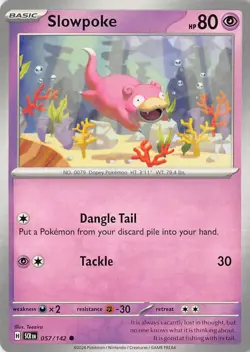 Slowpoke 57/142 Stellar Crown Pokemon NM - Image 1