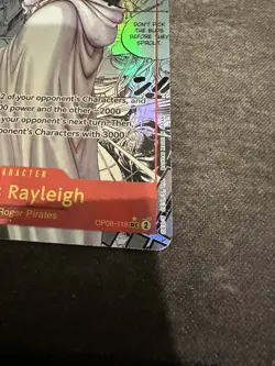 Silvers Rayleigh OP08-118 Manga Alt Art SEC Two Legends ONE PIECE Card English - Image 4