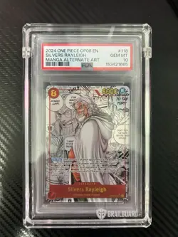 Silvers Rayleigh OP08-118 Manga PSA 10 Two Legends One Piece TCG (free case) - Image 2