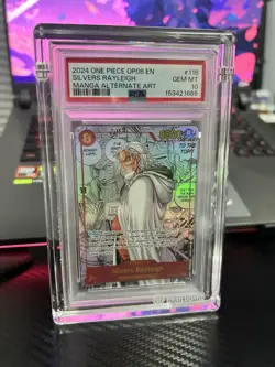 Silvers Rayleigh OP08-118 Manga PSA 10 Two Legends One Piece TCG (free case) - Image 3