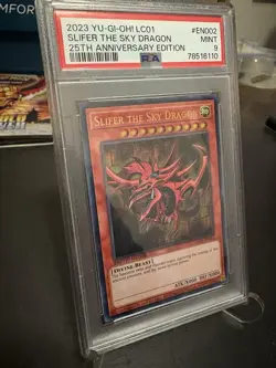 PSA 9 Slifer The Sky Dragon LC01 EN002 25th Anniversary Yu-Gi-Oh Mint Slab - Image 2