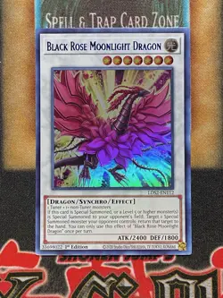 Yugioh Black Rose Moonlight Dragon LDS2-EN112 Ultra Rare 1st Ed BLUE NM - Image 1