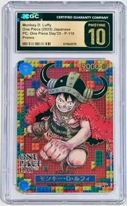 2025 One Piece Monkey D. Luffy #P-110 One Piece Day Promo CGC 10 Pristine - Image 1