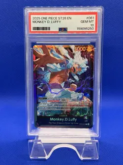 2025 ONE PIECE MONKEY D. LUFFY ST26-PURPLE/BLACK MONKEY D. LUFFY #061 PSA 10 - Image 1