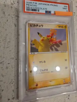 PSA 9 Pokemon Japanese PIKACHU Meiji Chocolate Promo #68/PCG-P 2005 - Image 2