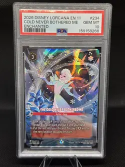 Disney Lorcana - THE COLD NEVER BOTHERED ME 234/204 EN•11 - Enchanted PSA 10 - Image 1
