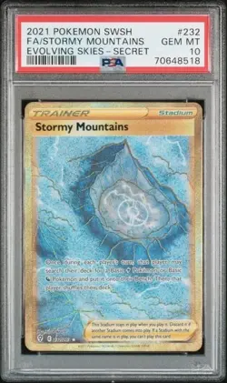 Stormy Mountains #232 PSA 10 • 2021 Pokemon SWSH Evolving Skies FA Secret - Image 1