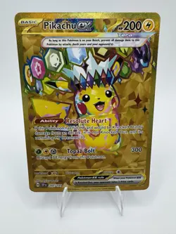 Pokemon TCG Pikachu EX Surging Sparks Holo Hyper Rare Gold 247/191 NM - Image 1