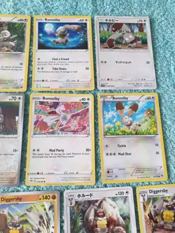 BUNNELBY & DIGGERSBY BUNDLE OF POKEMON CARDS - Image 3