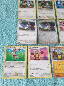 BUNNELBY & DIGGERSBY BUNDLE OF POKEMON CARDS - Image 4