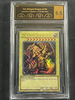 Yu-Gi-Oh Card PCG 9.5 The Winged Dragon Of Ra Legendary Collection 1 LC01-EN003 - Image 1