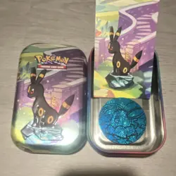 Pokemon Umbreon Tin with Card & Coin | Pokemon TCG Multicolor Collectible - Image 1