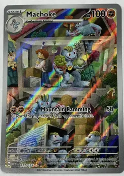 Machoke 177/165 Sv: Scarlet & Violet 151 Illustration Rare Full Art Pokemon Card - Image 1