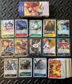 One Piece Card Game Starter Deck W/ 3 Leaders And Holos - TCG Lot - Image 1
