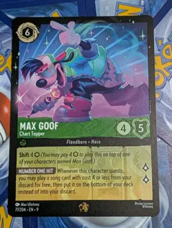 Lorcana Max Goof - Chart Topper NM Normal Fabled 77/204 - Image 1