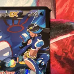 Pokemon Team Aqua's Kyogre EX 6/34 Full Art Aqua 190 HP 80+ Card - Image 2