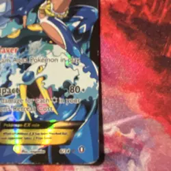 Pokemon Team Aqua's Kyogre EX 6/34 Full Art Aqua 190 HP 80+ Card - Image 3