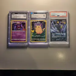 Pokemon 3 card graded lot: Gengar SWSH241 CGC Gem Mint 10; Pikachu 9, Umbreon 9 - Image 1