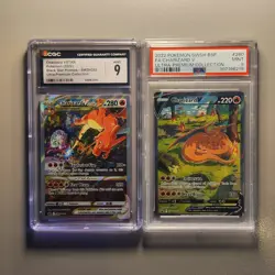 2 Card Graded Lot - 2 Charizard's: SWSH262 CGC 9, SWSH260 PSA 9 - Image 1