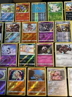 (30) Pokemon Cards Lot WOTC Vtg Holo STAMPED REVERSE Rhyhorn Lunala Geodude - Image 3