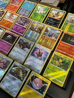 (30) Pokemon Cards Lot WOTC Vtg Holo STAMPED REVERSE Rhyhorn Lunala Geodude - Image 5
