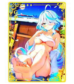 Waifu Anime Cards TCG | Furina Focalors - Genshin Impact [ METAL CARD ] Hentai - Image 1