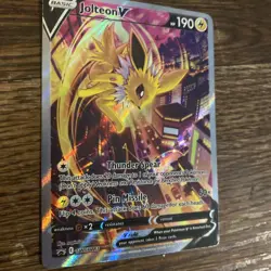 Jolteon v SWSH183 Pokemon TCG Sword & Shield Holo Black Star Promo Card - Image 3
