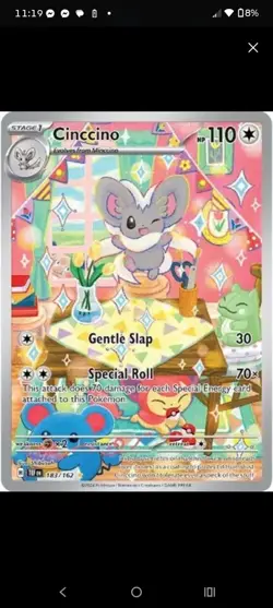 Cinccino 183/162 Illustration Rare Full Art Holo SV05 Temporal Forces EN 2024 - Image 1