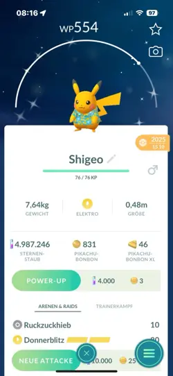 ✨Pokemon Go Shiny Pikachu Jeju Island Shirt ✨ - Image 1
