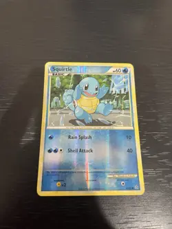 Pokemon TCG Squirtle 63/95 Reverse Holo Rare HGSS Unleashed 2010 LP - Image 1