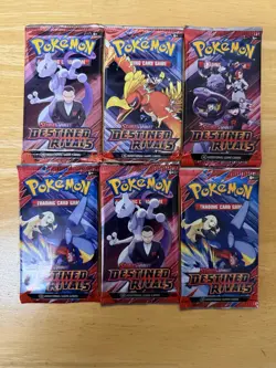*Pack Art May Vary* Pokemon TCG Destined Rivals Six (6) Sealed Booster Packs - Image 1