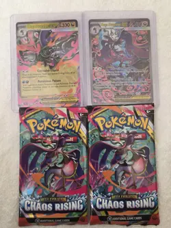Mega Dragalge EX SIR 118/086 Chaos Rising + Mega Dragalge DR + 2 Open Packs - Image 2