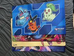 Pokemon Playmat Lot Of 4x Pikachu Charizard Marnie Morpecko ZA Starters - Image 1